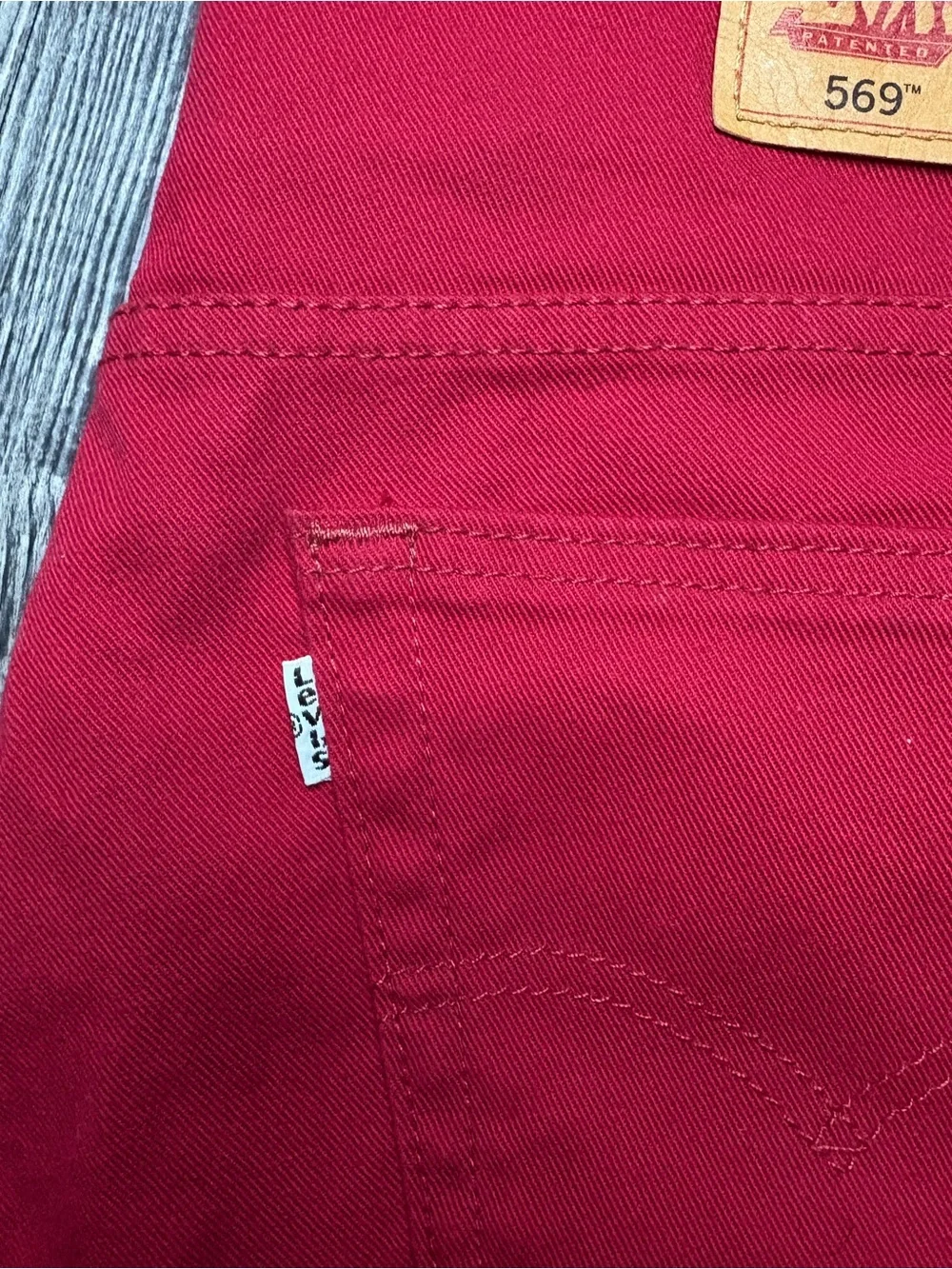 Levi's Men's Bold Red Slim Straight Jeans